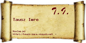 Tausz Imre névjegykártya