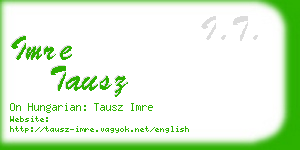 imre tausz business card